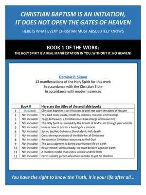 cover image of CHRISTIAN BAPTISM IS AN INITIATION, IT DOES NOT OPEN THE GATES OF HEAVEN
